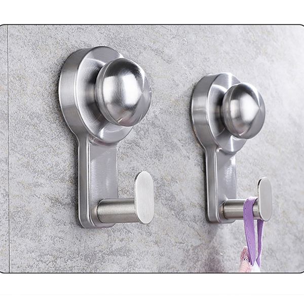 Koukku imukupilla 2-pack - hopea