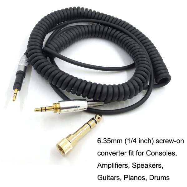 Lydkabel til Audio Technica ATH-M50X / ATH-M40X 6,35+3,5 mm til