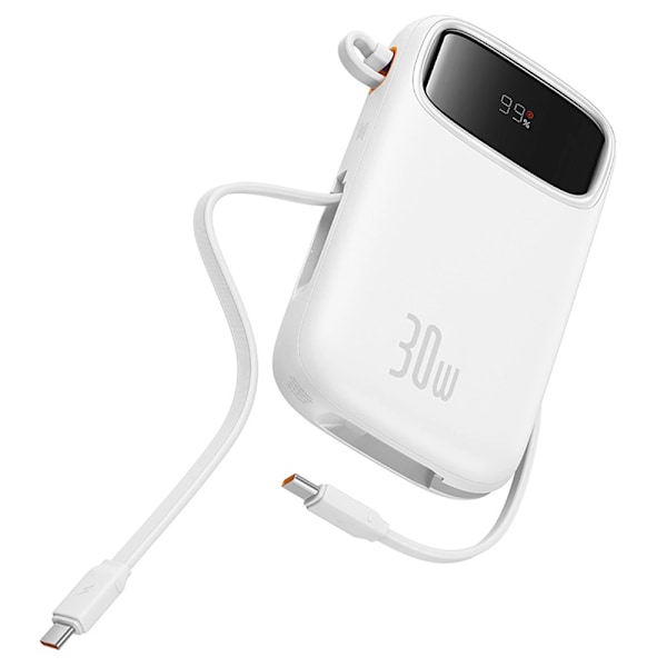 Baseus QPow 2 Powerbank 20000mAh 30W med indbyggede USB-C-kable