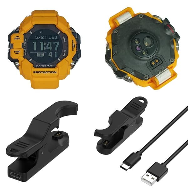 USB-opladningskabel med klips til Casio G-SHOCK GPR-H1000/GPR-H