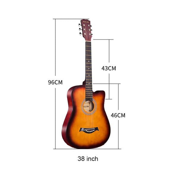Guitar til begyndere i lindetræ - ca. 96 cm