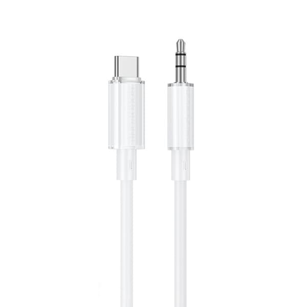 Borofone Ljudkabel USB-C till 3,5mm 1m - Vit