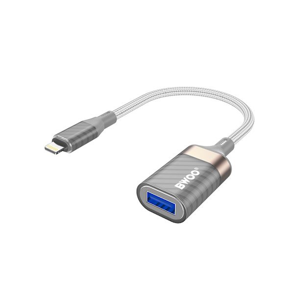BWOO USB-adapter Lightning till USB-A, 18 cm