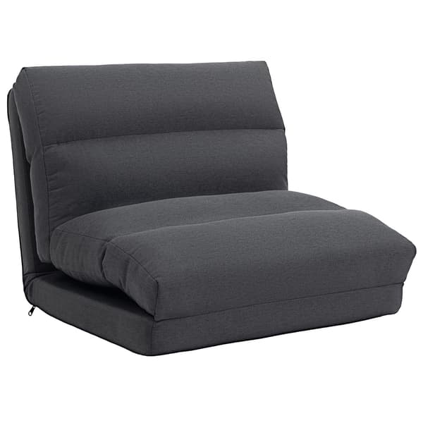 Foldbar loungestol med sengefunktion / gulvstol med justerbart