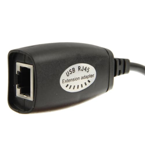 USB-förlängning med RJ45-extender för upp till 50 meter räckvidd