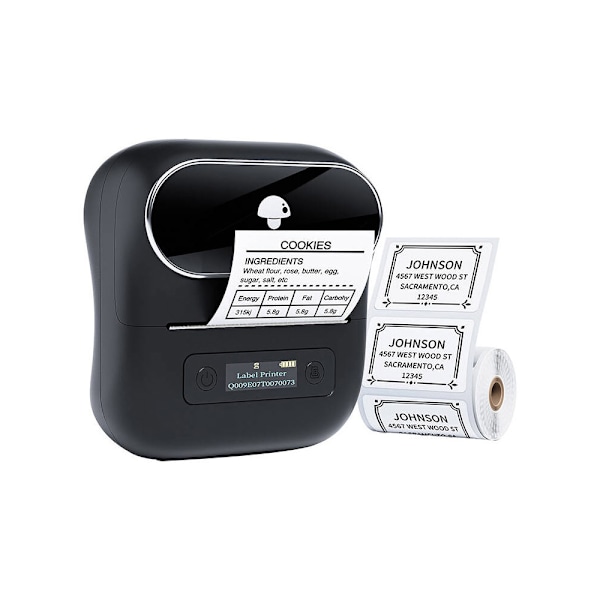 Phomemo M110 bærbar labelprinter med termisk teknologi - sort
