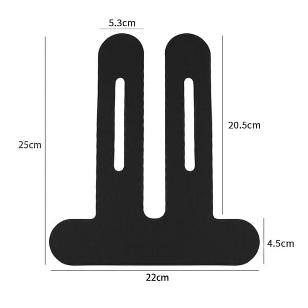 Kinesiologisk tape til knæ 22×25 cm - Sort