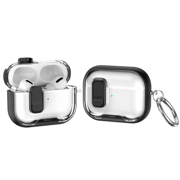 Beskyttelsesetui med stativ til AirPods Pro - Sort