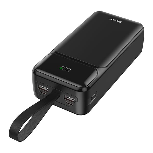BWOO 65W Powerbank 30000mAh med 2xUSB, 1xUSB-C og LCD-skærm - S