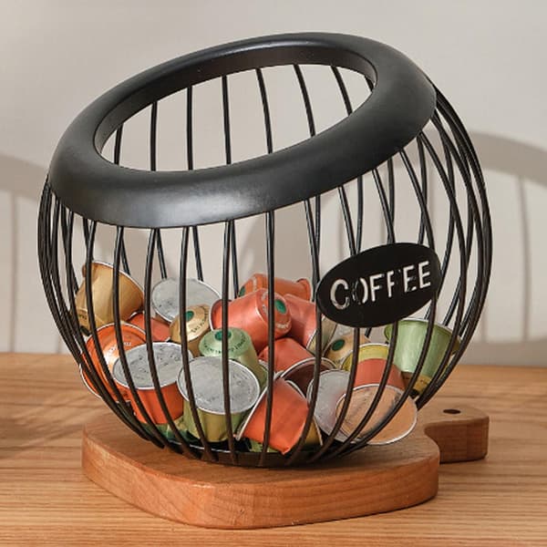 Kaffekurv - opbevaring til kaffekapsler - Svart / kaffekapselho