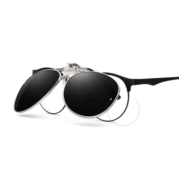 Clip-on Aviator Solglasögon - Svart färg