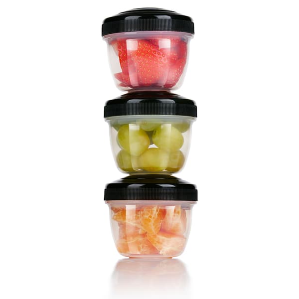 Opbevaringsglas med låg 3-pak - 130 ml