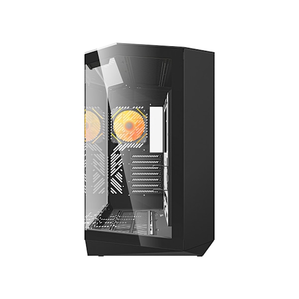 Darkflash DY470 computerchassis med 4 ARGB-blæsere - sort