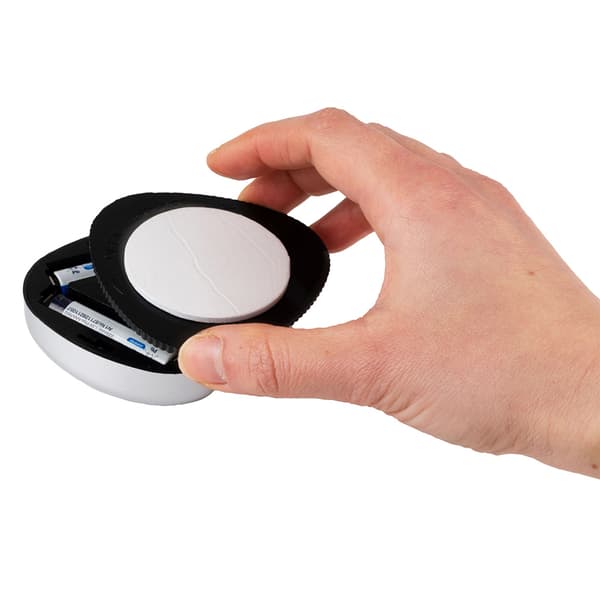 Batteridrevne LED-spotlights, Ø 70 mm, 5-pak / Tryklamper / Sel