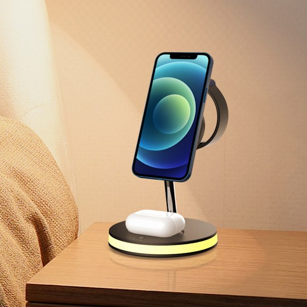 3-i-1 Magnetisk trådlöst laddställ 18W för din iPhone, Apple Wa