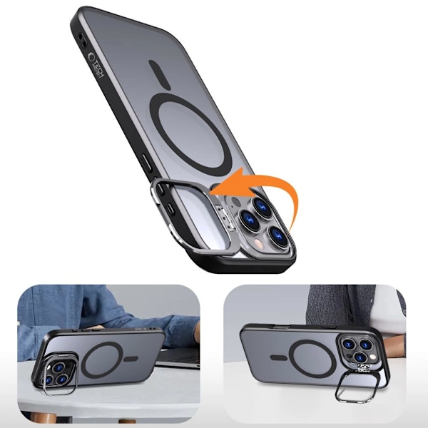 Tech-Protect bagcover med MagSafe og stander til iPhone 16 Pro