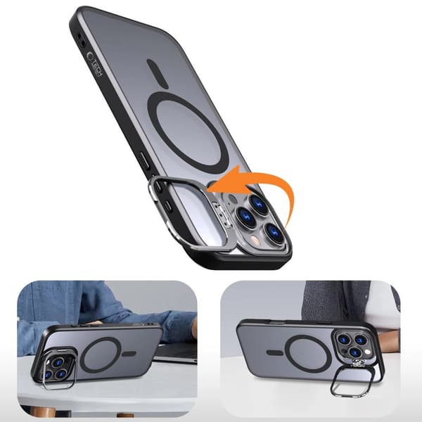 Tech-Protect takakuori MagSafe- ja jalustalla iPhone 16 Pro Max