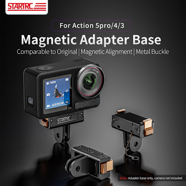 Magnetisk quick release-beslag til DJI Osmo Action 5 Pro/4/3
