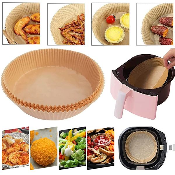50-Pack Bakplåtspapper till AirFryer 16cm - Small
