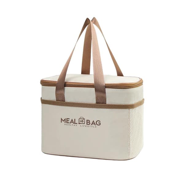 Kylväska medium - Beige / isolerad lunchväska / termisk matväsk