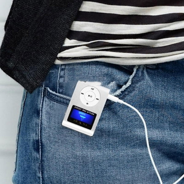 MP3-spelare med LCD-display och MicroSD-läsare – kompakt musiks