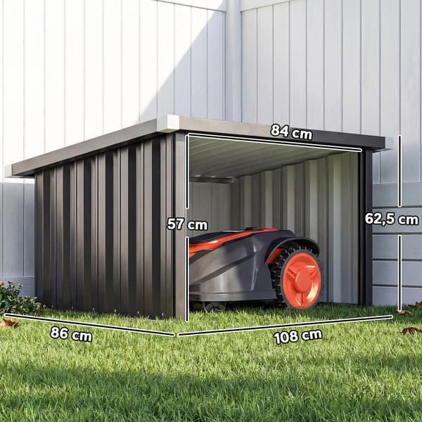 Garage i galvaniserat stål till robotgräsklippare / Robotgarage