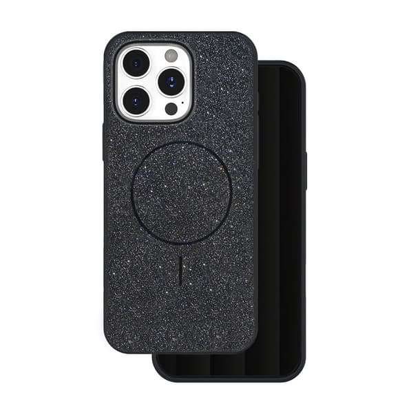 Glitrende bagside til iPhone 17 - Sort