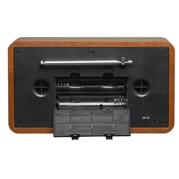 Denver Retro-radio med bluetooth og alarm - Træ