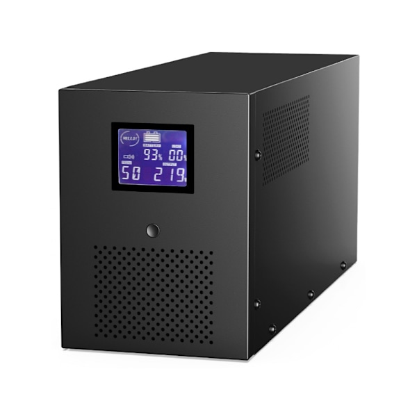 UPS strömförsörjning med USB och LCD-display, 3000 VA / 1800 W Svart