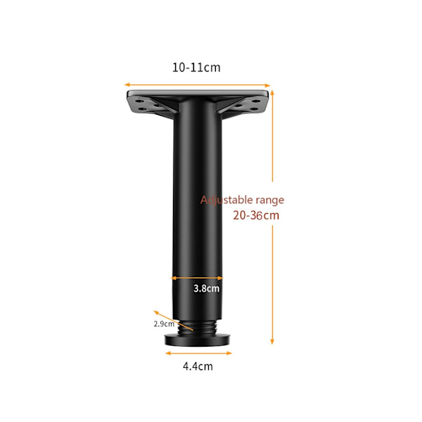 Höj- och sänkbart möbelben 20-36cm