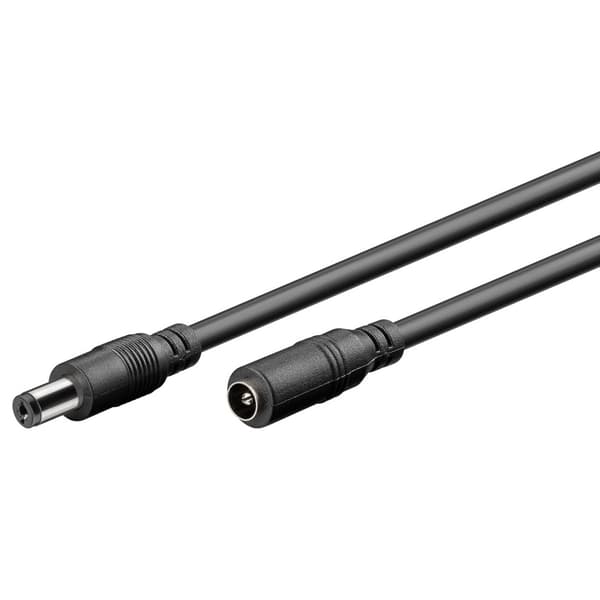 Goobay Förlängningskabel DC 5,5x2,1mm 3m / strömkabel DC hane h