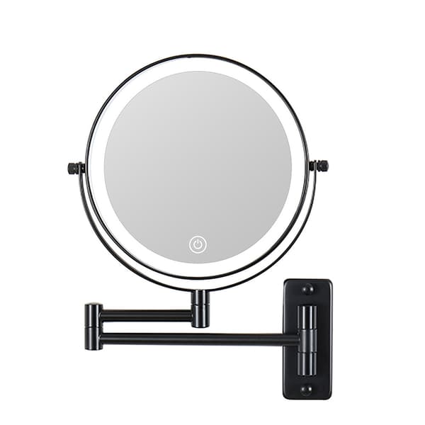 Make-up-spejl med 7x forstørrelse og LED-lys