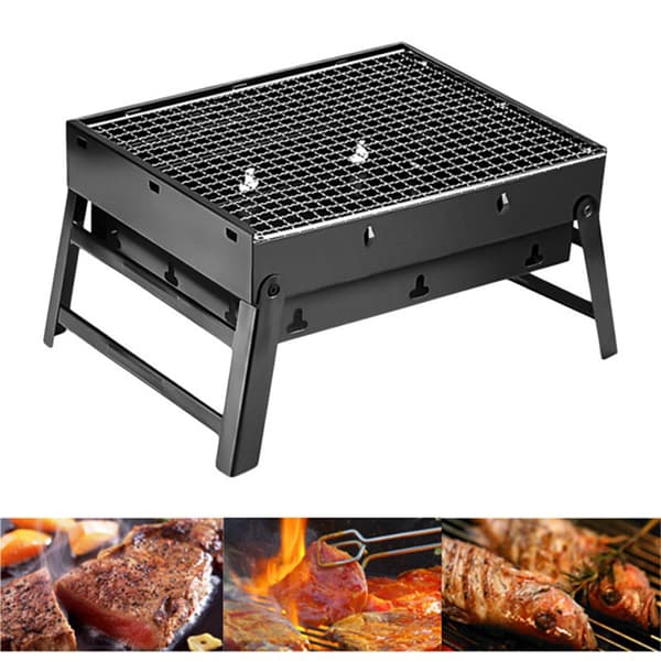Minigrill / hopfällbar och portabel kolgrill för camping och pi
