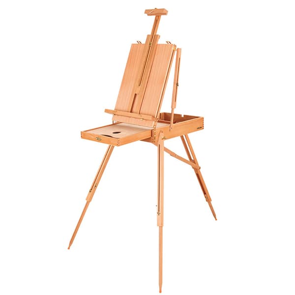 Sammenklappeligt staffeli i bøgetræ 82× 06×140–184 cm / kunstne