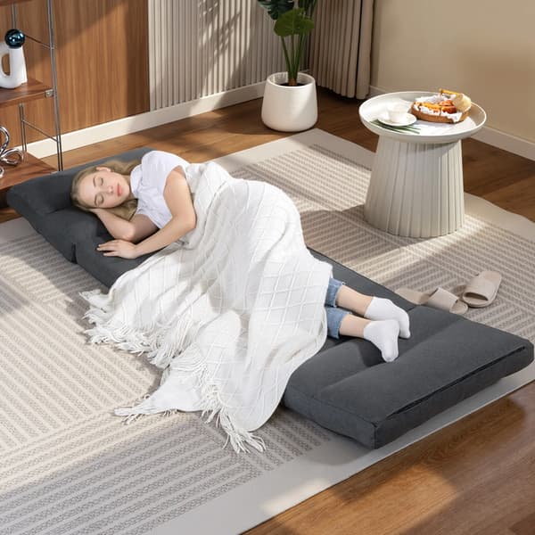Foldbar loungestol med sengefunktion / gulvstol med justerbart