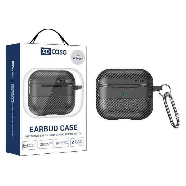 Etui med karabinhage til AirPods 4 - Svart