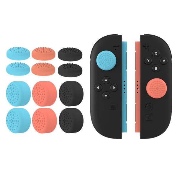 Silikoniset peukalotukit Nintendo Switch 2:lle, 12 kpl:n pakkau