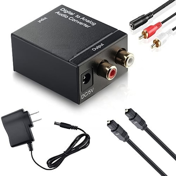 Optinen Toslink-sovitin analogiseen RCA:han