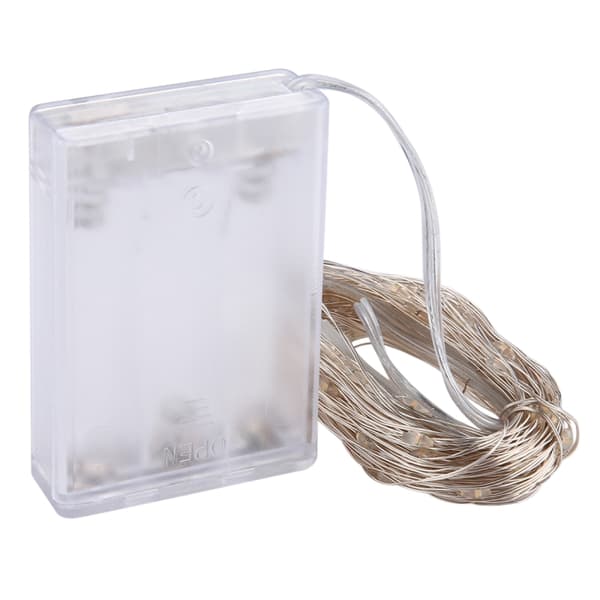 Lyssløjfe / Led-sløjfe 10 meter - 100 stk. varmhvide lys