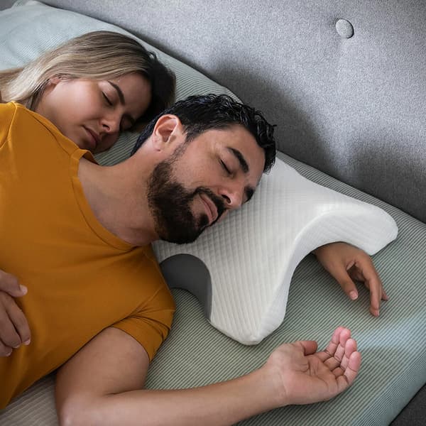 Viskoelastisk nakkepude til par med ergonomisk form