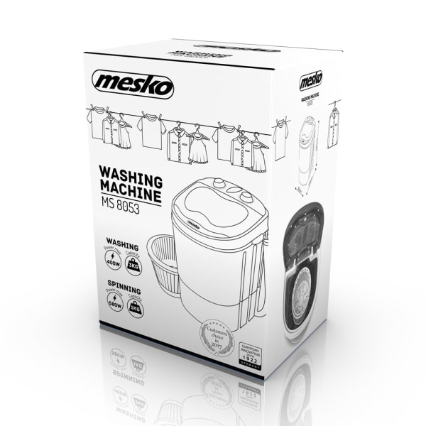 Mesko MS8053 Minipyykinpesukone 3 kg kapasiteetti