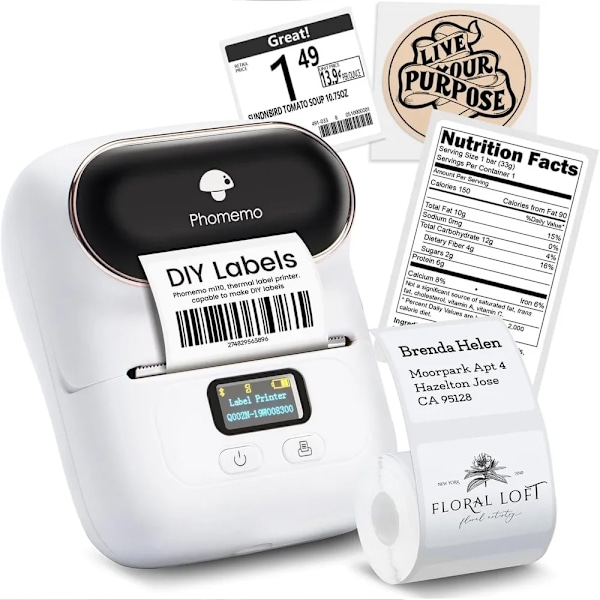 Extralink mini labelskrivare med Bluetooth och termoteknik