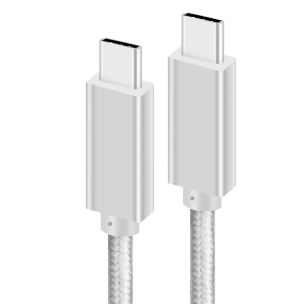 USB-C til USB-C-kabel USB 3.2 C PD100W 20GB/s 5A Hvidt