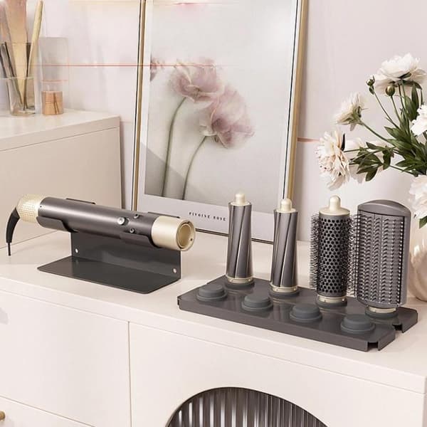 Tillbehörsställ i kolstål för Dyson Airwrap och stylingmunstyck