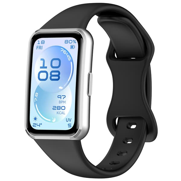 Klockarmband i silikon för Huawei Band 11 Pro - Svart / Silikon
