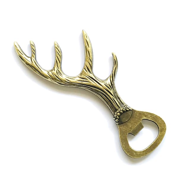 Horn pullonavaaja / metalli pullonavaaja / koristeellinen sinkk