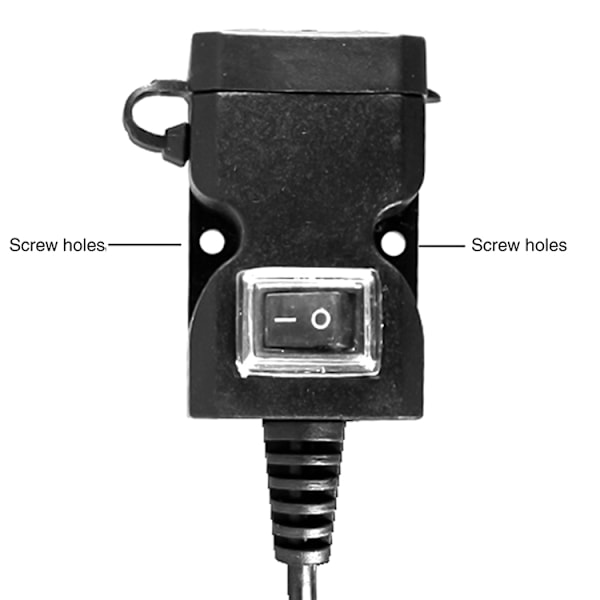 Vandtæt dobbelt USB-port til motorcykel 5V 1A/2.1A