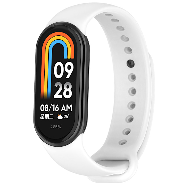 Silikonearmbånd til Xiaomi Smart Band 8 / Band 9 - Hvid