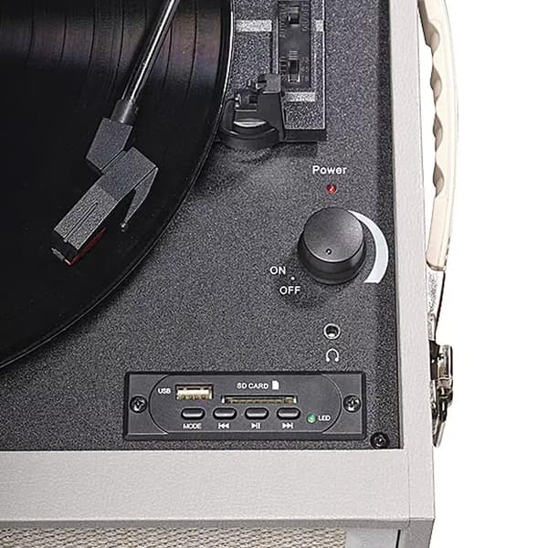 Denver VPR-250 vinyylisoitin, jossa on FM-radio, Bluetooth ja M