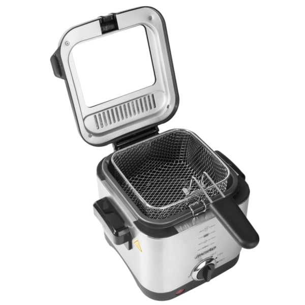 Friturekoger 1.5L Sort, Satin stål